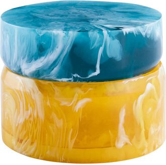 Jonathan Adler Como Box in Yellow /Turquoise at Nordstrom, Size Small