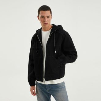 1989 STUDIO Black denim zip hoodie