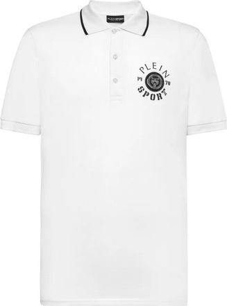 Plein Sport Polo Shirt SS - Heren - Fitness - Wit - 2XL - Katoen - Fitness