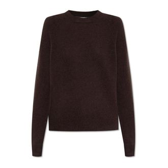 Sams&oslash;e & Sams&oslash;e Cashmere Knitwear, male, Brown, Size: XS Boston O-Neck