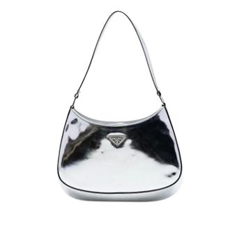Prada Pre-owned Vintage Schoudertas - Dames - Pre-owned - Grijs - Maat: ONE Size Leer