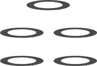 vidaXL Anillos Planos Para &Aacute;rboles 5 Pcs Negro &Oslash;60 / 90 Cm Acero Vidaxl