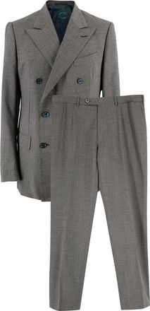 Caruso Grey Double Breasted Suit Size XL