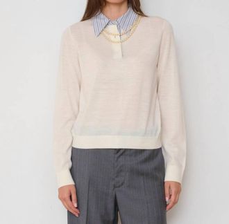 WE-AR4 Charlie Long Sleeve Polo In Cream