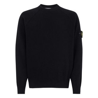 Stone Island Round-neck Knitwear, male, Black, Size: S Round-neck Knitwear