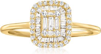 Ross-Simons Diamond Cluster Ring in 14kt Yellow Gold