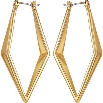 Vince Camuto Geometric Hoop Earrings in Gold at Nordstrom Rack