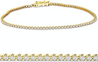 Pompeii3 1.23Ct Diamond Lightweight 7 Tennis Bracelet 14k Gold Lab Grown