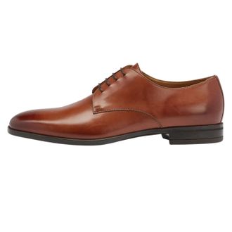 HUGO BOSS Heren Kensington Leren Derby Schoenen (Bruin)