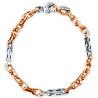 Pompeii3 Mens Figaro Link 14k Gold (24gram) or Platinum (38gram) 4-5.5mm Bracelet 8