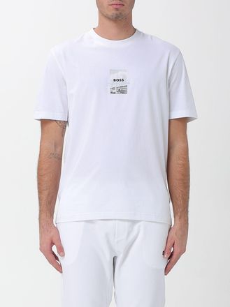 HUGO BOSS T-shirt Boss in cotone stretch con logo