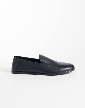 Mango Mocassini in 100% morbida pelle neri-Nero