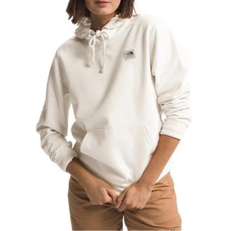 The North Face Heritage Patch Hoodie Womens White Long Sleeve Pullover JZZ265