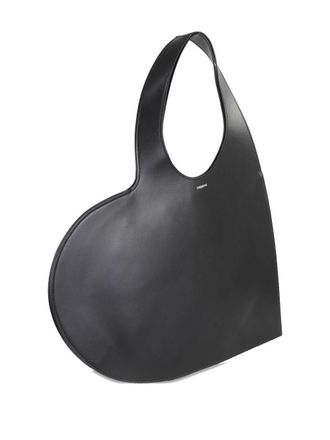 Coperni Double-Heart Leather Shoulder Bag - Black