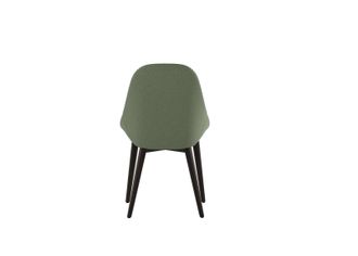Stones Sedia Da Pranzo Astrid Con Struttura In Massello Di Noce E Seduta Imbottita In Tessuto Verde - Design Contemporaneo Ed Elegante