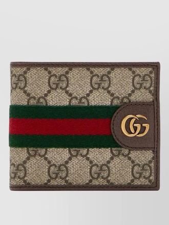 Gucci printed canvas bi-fold wallet