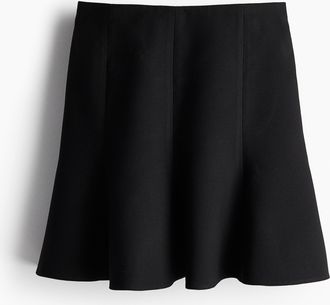 H&M Ausgestellter Jupe - Schwarz