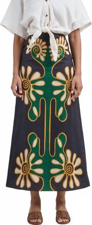 Cala de la Cruz Celina A-Line Long Skirt In Namur