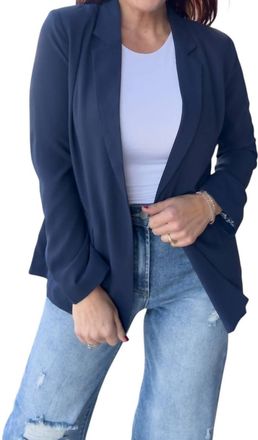 Skies Are Blue Clothing Emmie Blazer In Navy