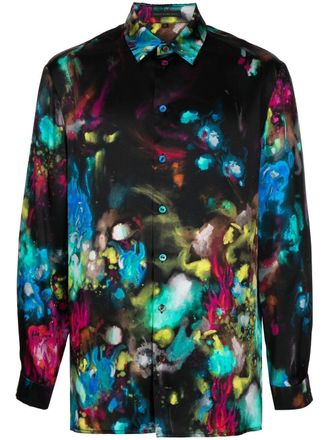 Shiatzy Chen Camicia Genisis Collection con stampa astratta - Nero