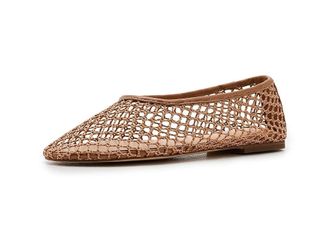 Marc Fisher Jazlyn Womens Flat Shoes Medium Natural Mesh/Leather : 6.5 M
