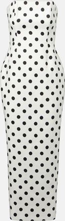 Possé Abito lungo Romeo in lino a pois