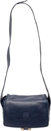Loewe 2000-2025 Anagram Leather Flap crossbody bag - Blu