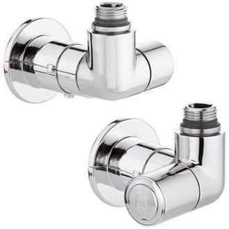 Caleffi Coppia di Valvole per termoarredi high style Caleffi 4003-4004 Cromo - Destra