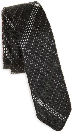 Thom Browne Silk Jacquard Tie in Black at Nordstrom