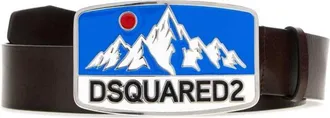 Dsquared2 Riem met logoplaat - Heren - Accessoires - Bruin - Maat: 100 CM Leer