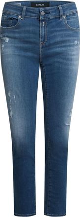 Replay Womens Faaby Slim-Fit Jeans in Blue Cotton - Size 26W/28L