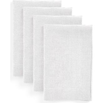 Solino Home Linen Dinner Napkins - Diana, 20 x 20 in White at Nordstrom, Size Large