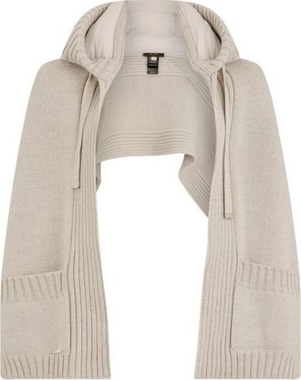 Moorer Luisia Korte Vest - Dames - Ponchos - Beige - ONE Size - Wol - Jassen
