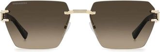 Dsquared2 D2 0173/S Zonnebril - unisex - Zonnebrillen - Geel - 58 MM - Accessoires