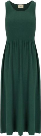 Max Mara Calibri Gebreide Jurk - Dames - Kleedjes - Groen - L - Polyester - Kleedjes
