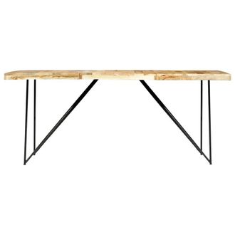 Berkfield Home Dining Table 180x90x76 cm Solid Mango Wood in Brown | Size: 180 x 90 x 76 cm