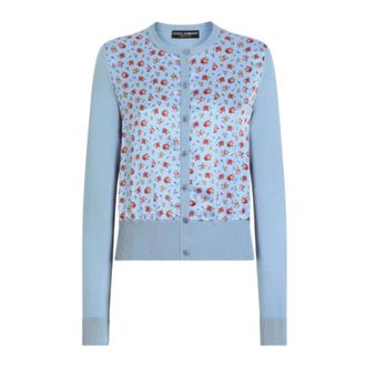 Dolce & Gabbana Cardigans, female, Blue, Size: M Cardigans