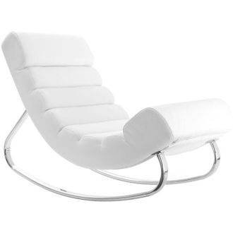 Miliboo Poltrona a dondolo design bianca TAYLOR