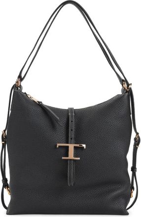 Tod's Tassen, Dames, Zwart, ONE Size, Zwarte Schoudertas voor Vrouwen