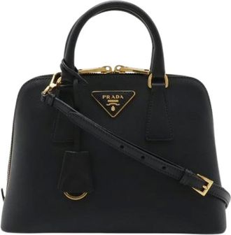 Prada Pre-owned Handbags, female, Black, Size: ONE SIZE Pre-owned Vintage Saffiano Shoulder Bag