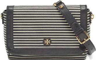 Tory Burch Borsa a tracolla Kerrington a righe - Nero