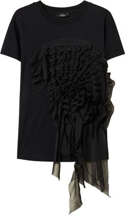 Twin-Set T-shirt con ruches - Nero