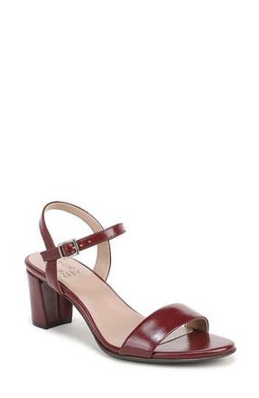 Naturalizer Bristol Ankle Strap Sandal - Wide Width Available in Berry Red Faux Leather at Nordstrom Rack, Size 7.5