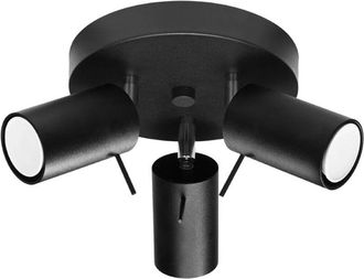 Wonderlamp Plaf&oacute;n Vinivi Negro, 3 Luces