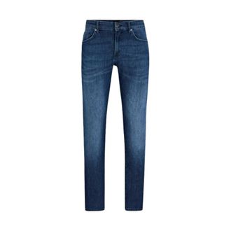 HUGO BOSS Heren, Jeans, Blauw, Maat: W38 Leer