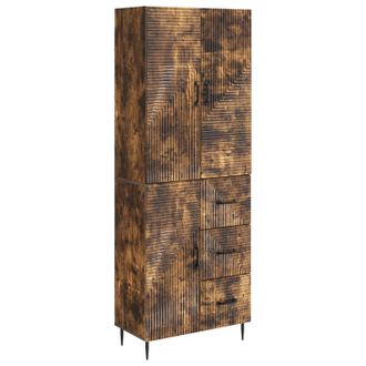 vidaXL Juego De Armarios 2 Uds. Roble Ahumado Madera De Ingenier&iacute;a Vidaxl