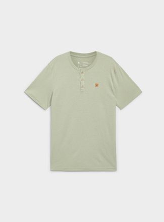 tentree Mens Cork emblem Henley T-shirt