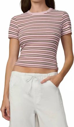 Joe's The Baby Tee In Blush/ecru Stripe