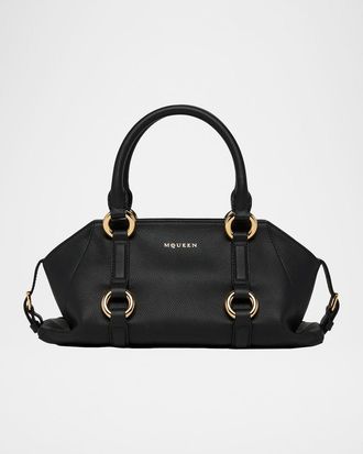 Alexander McQueen Farringdon Small Elongated Calf Leather Crossbody Bag