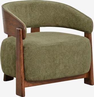 Sklum Pack De 2 Sillones En Madera De Roble Tapizados Olea Sklum